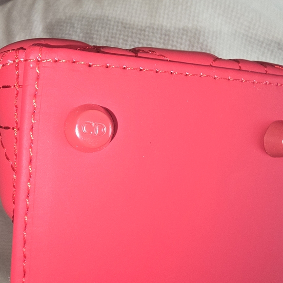 Cd Red Quilted Handbag - Picture 5 of 11